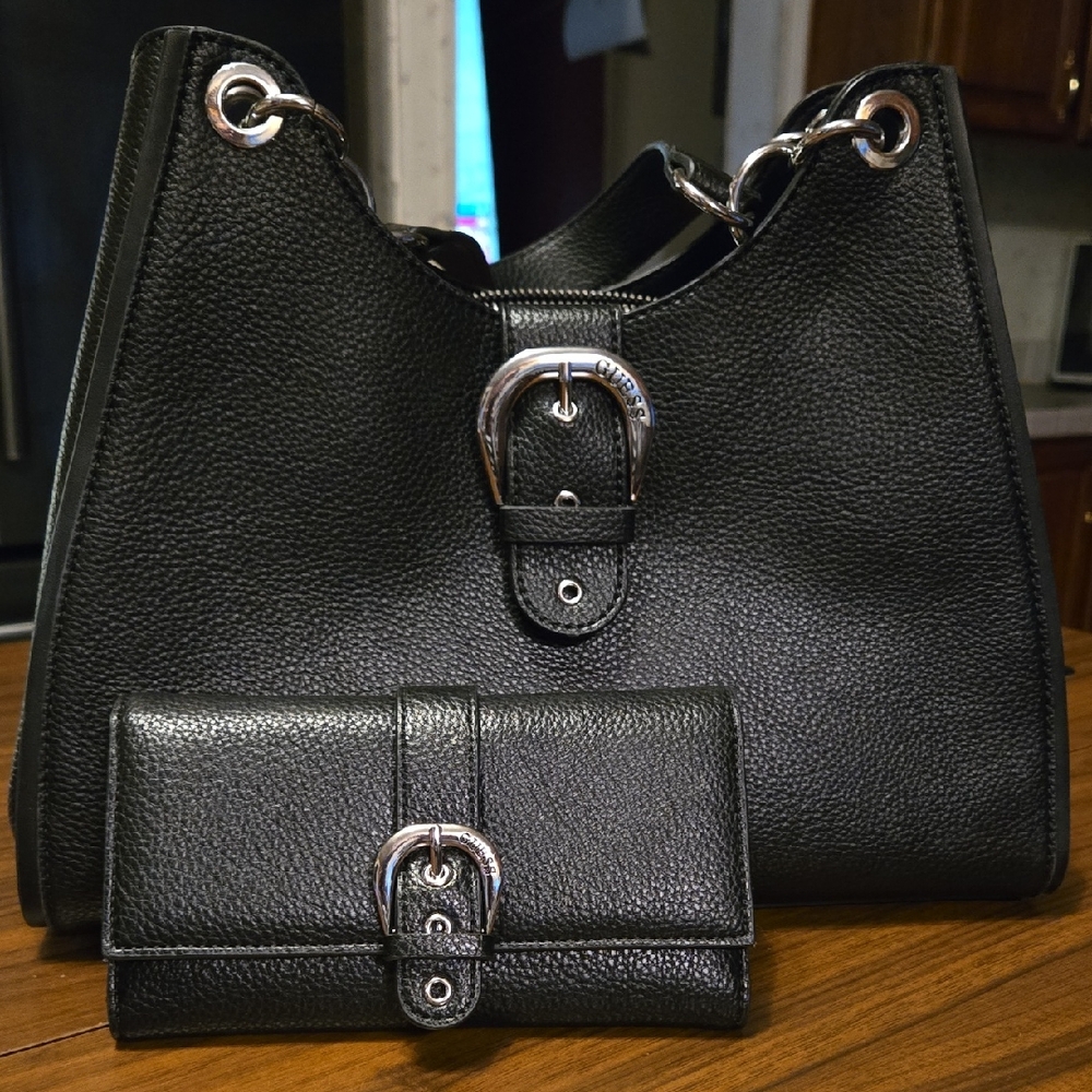 GUESS Handbag and Matching Wallet Set